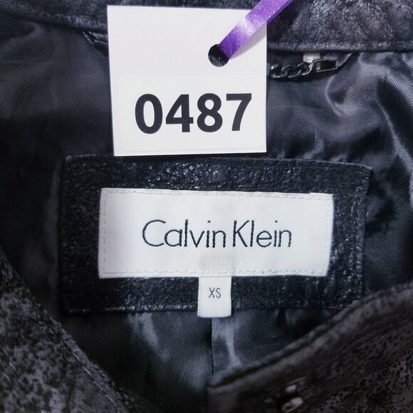 Calvin Klein Leather Moto Jacket - Picture 12 of 12
